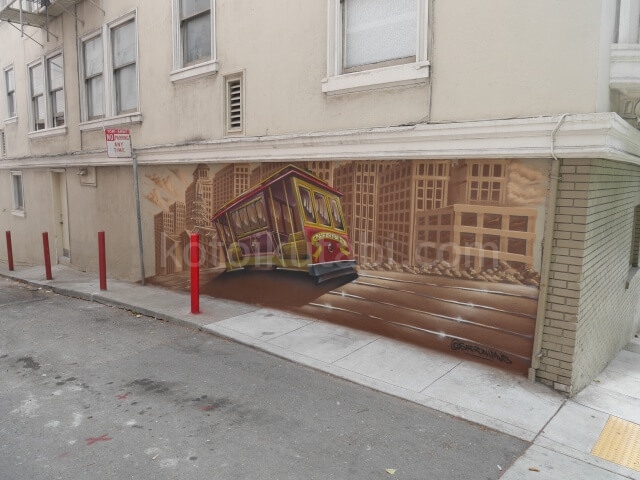 サンフランシスコケーブルカーの壁画
